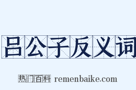 吕公子反义词是什么意思的图片